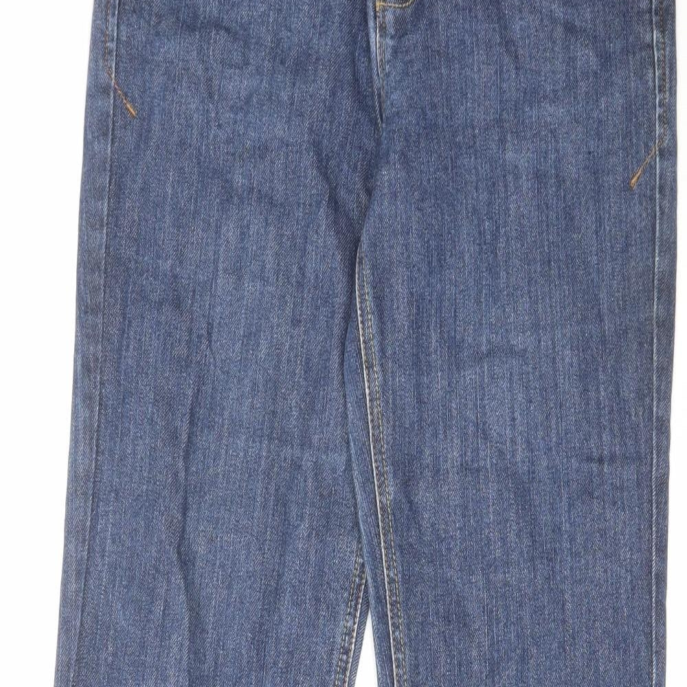 Karen Millen Womens Blue Cotton Bootcut Jeans Size 10 L32 in Regular Zip