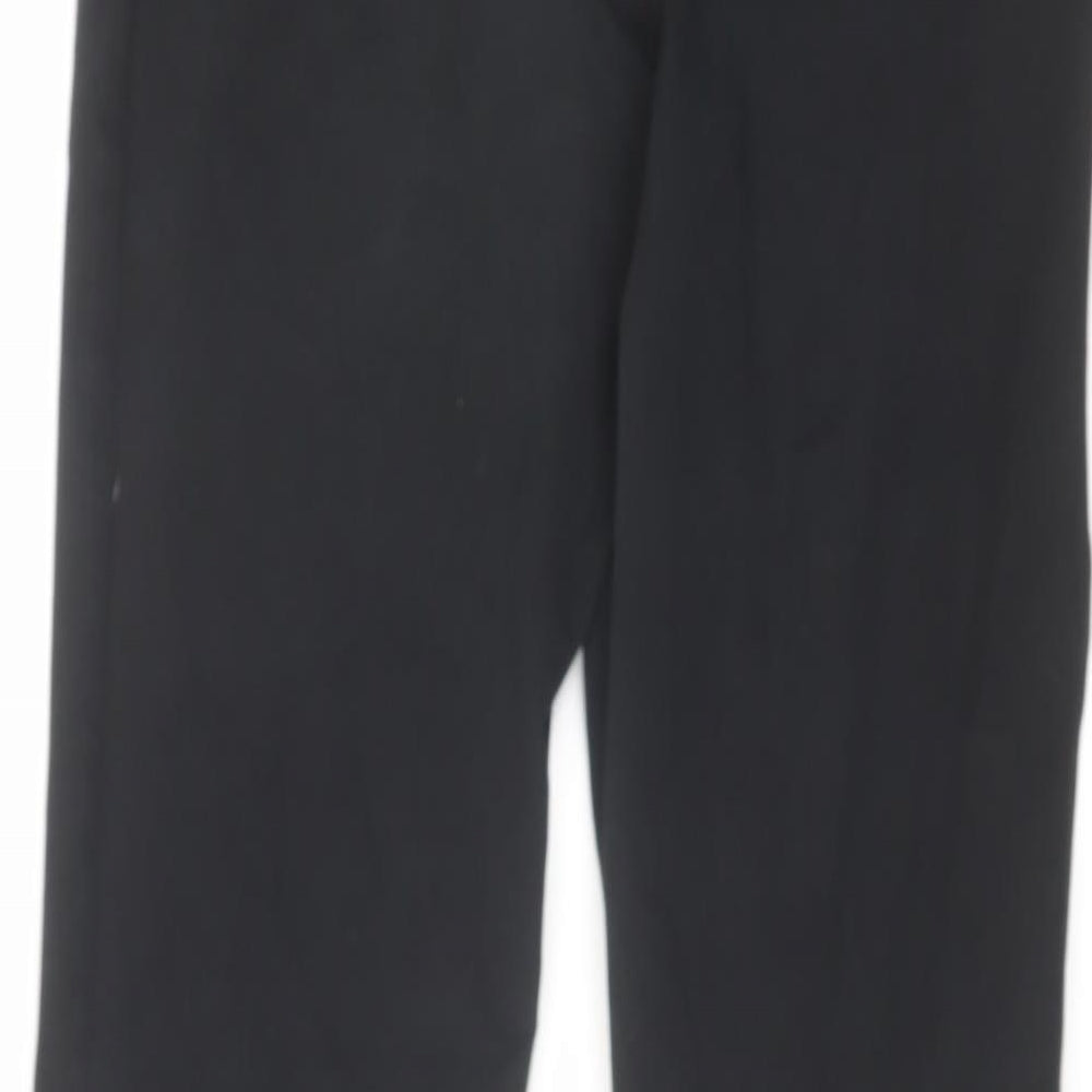 Marks and Spencer Womens Black Cotton Straight Jeans Size 30 in L28 in Regular Zip