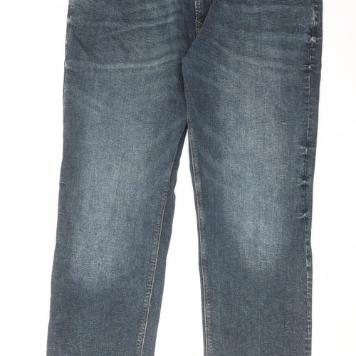 NEXT Mens Blue Cotton Straight Jeans Size 38 in L31 in Regular Zip