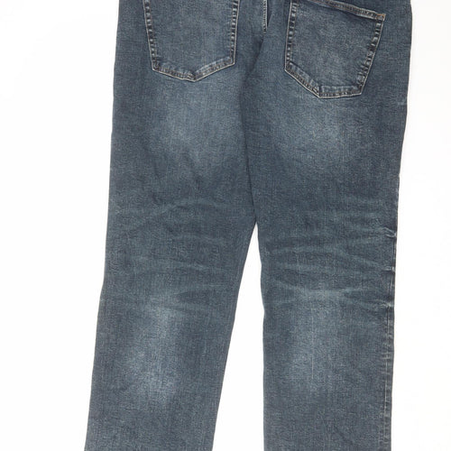 NEXT Mens Blue Cotton Straight Jeans Size 38 in L31 in Regular Zip