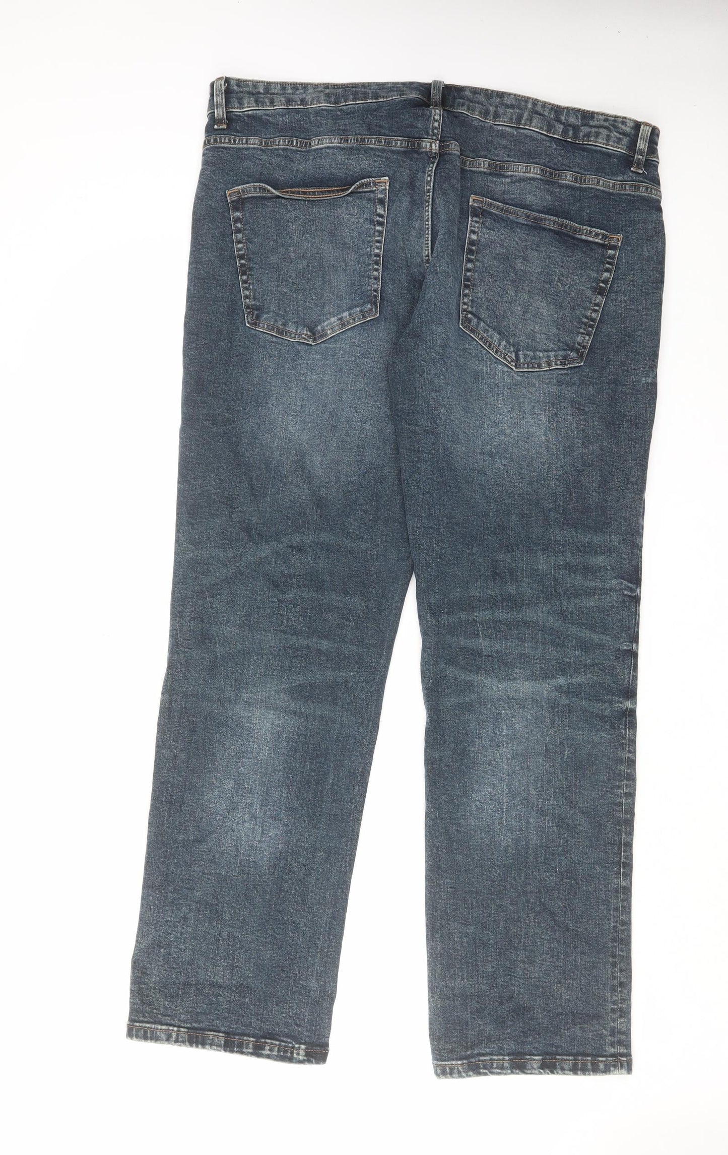 NEXT Mens Blue Cotton Straight Jeans Size 38 in L31 in Regular Zip