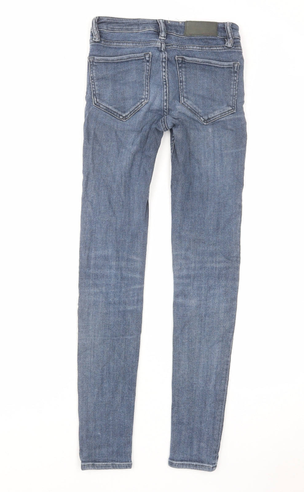 AllSaints Womens Blue Cotton Skinny Jeans Size 24 in L29 in Regular Zip