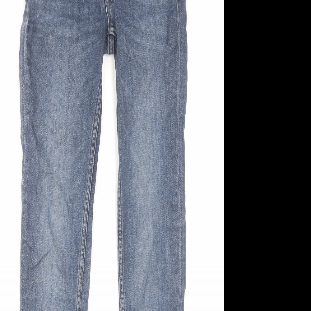 AllSaints Womens Blue Cotton Skinny Jeans Size 24 in L29 in Regular Zip