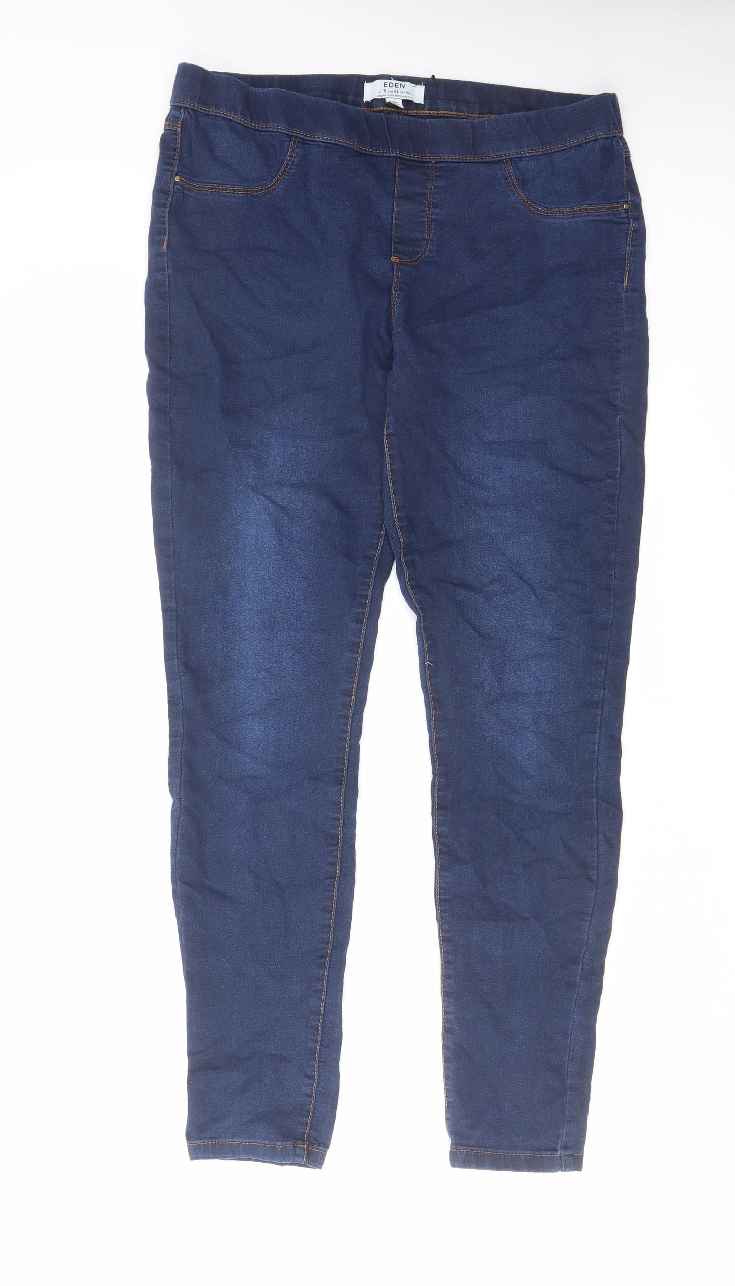 Dorothy Perkins Womens Blue Cotton Jegging Jeans Size 14 L29 in Regular