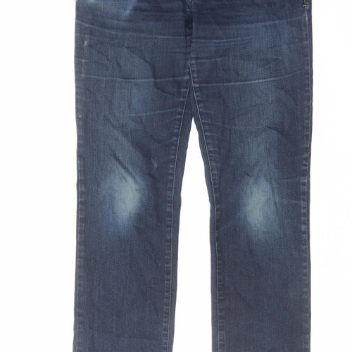 Jackpot Mens Blue Cotton Straight Jeans Size 32 in L32 in Regular Zip