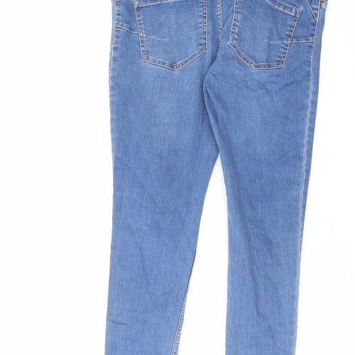 New Look Womens Blue Cotton Skinny Jeans Size 10 L28 in Regular