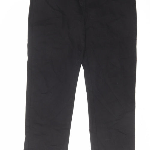Bonmarché Womens Black Cotton Straight Jeans Size 18 L29 in Regular Zip