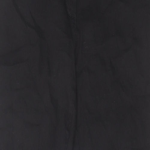 Bonmarché Womens Black Cotton Straight Jeans Size 18 L29 in Regular Zip