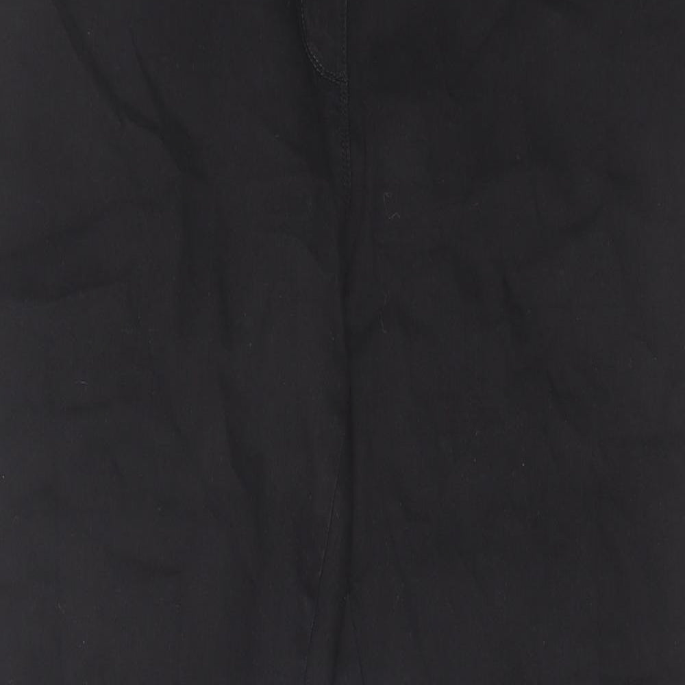 Bonmarché Womens Black Cotton Straight Jeans Size 18 L29 in Regular Zip