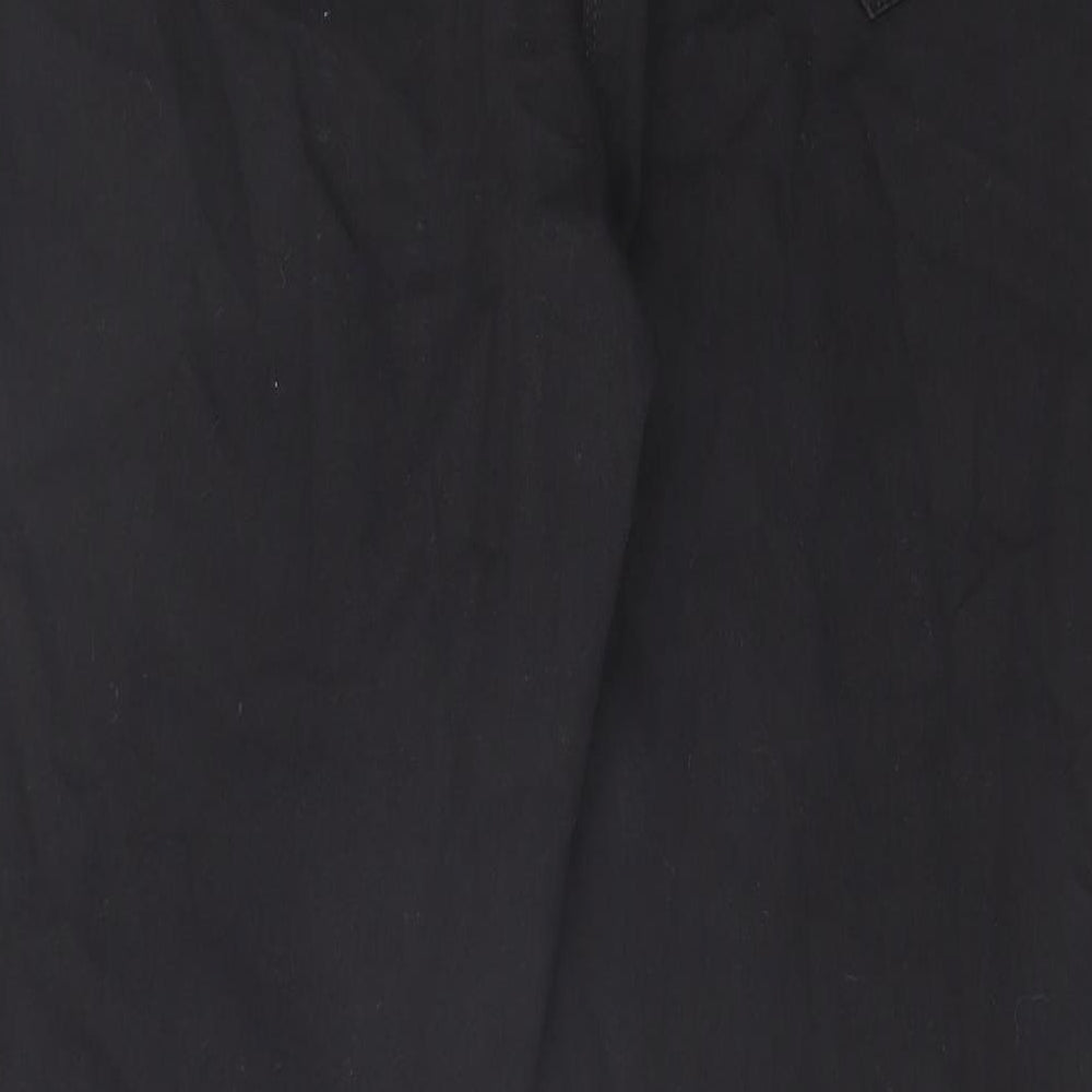Bonmarché Womens Black Cotton Straight Jeans Size 18 L29 in Regular Zip