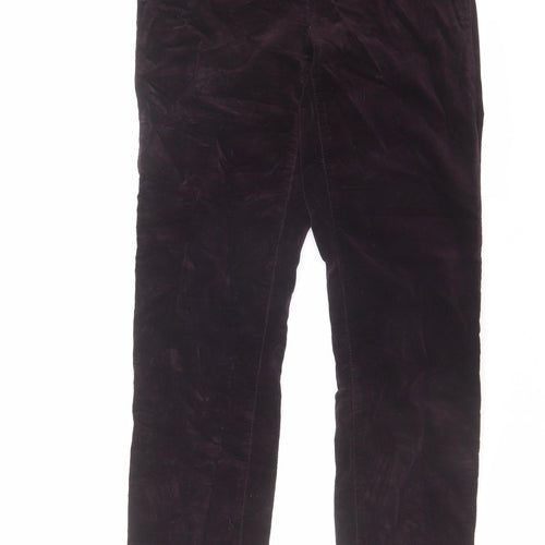 White Stuff Womens Red Cotton Trousers Size 8 L29 in Regular