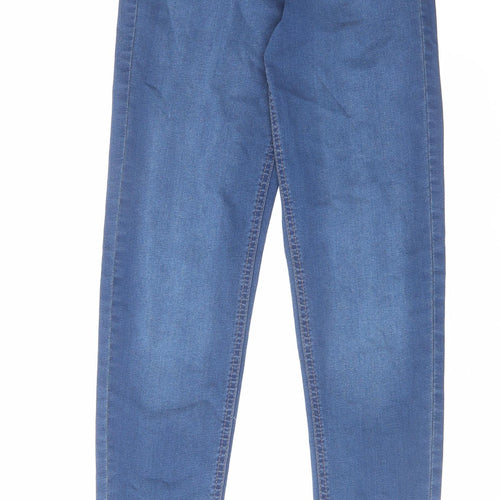 Marks and Spencer Womens Blue Cotton Jegging Jeans Size 6 L32 in Regular Zip