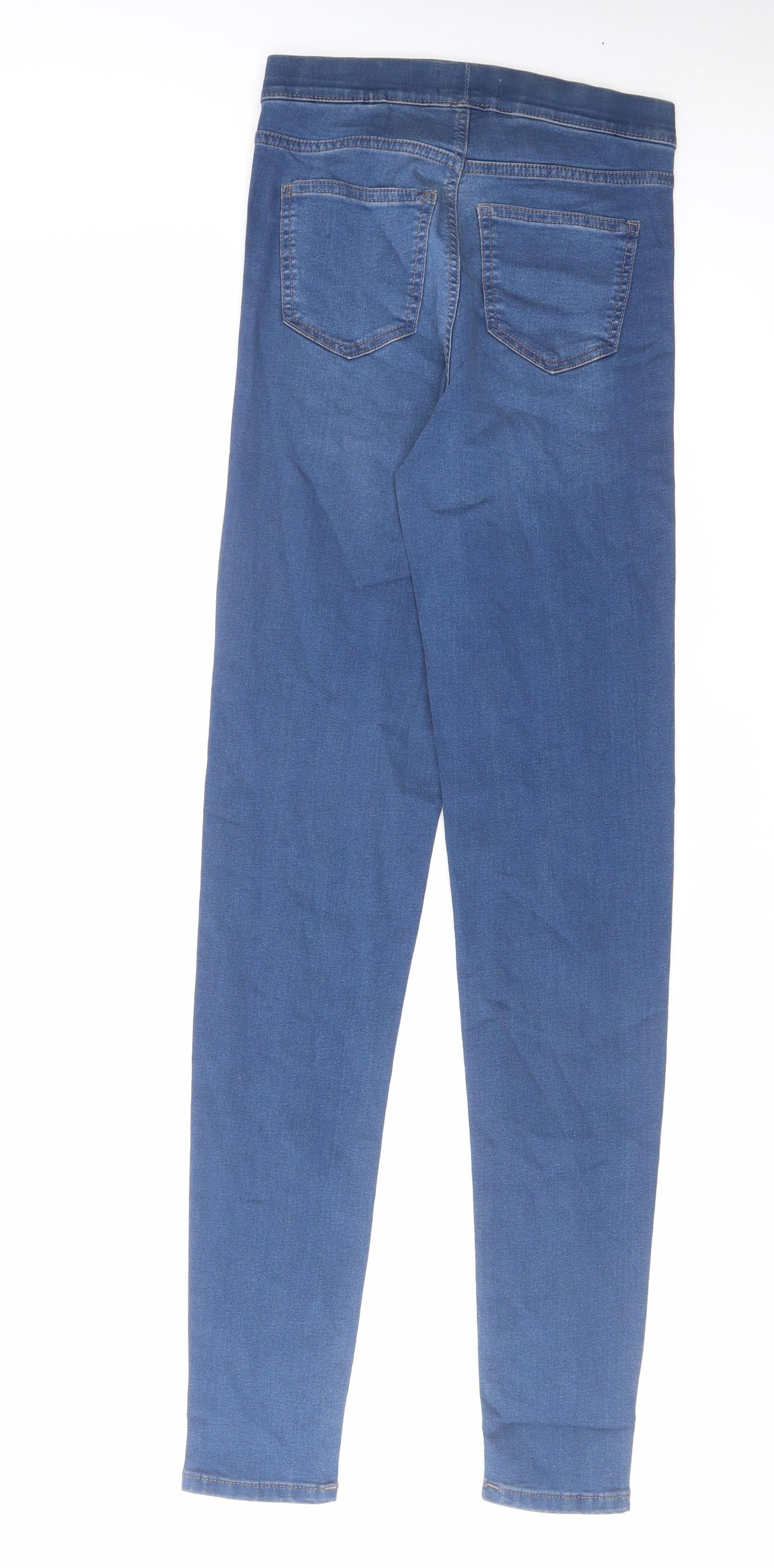 Marks and Spencer Womens Blue Cotton Jegging Jeans Size 6 L32 in Regular Zip