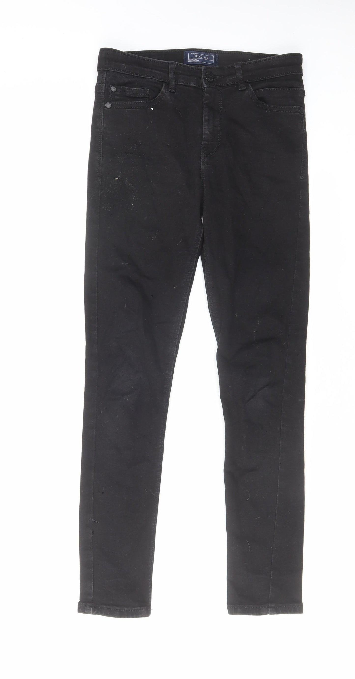 NEXT Boys Black Cotton Skinny Jeans Size 10 Years Regular Zip