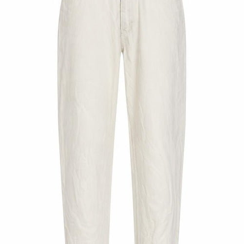 H&M Womens Ivory Cotton Mom Jeans Size 12 L28 in Regular Zip