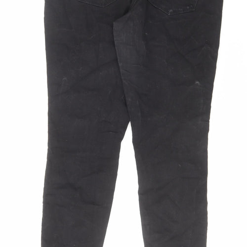 American Eagle Outfitters Womens Black Cotton Skinny Jeans Size 14 L29 in Regular Zip