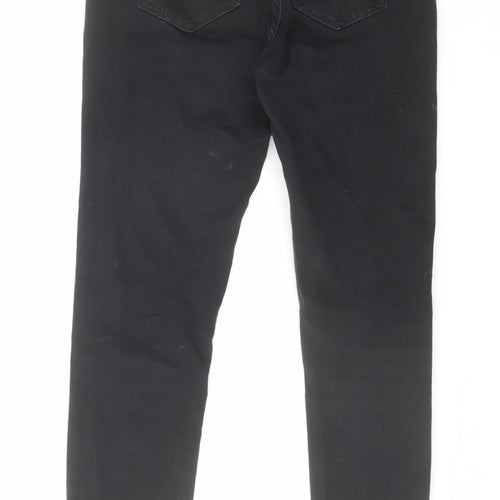 River Island Womens Black Cotton Skinny Jeans Size 8 L25 in Regular Zip