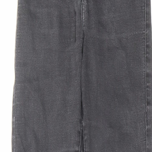 Topshop Womens Grey Cotton Skinny Jeans Size 25 in L30 in Regular Zip
