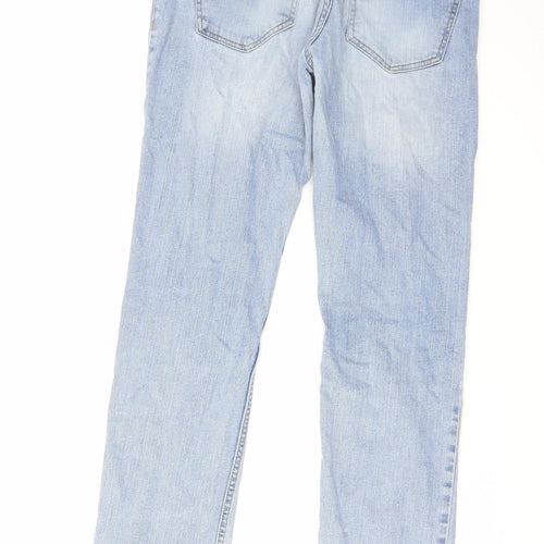 Denim & Co. Mens Blue Cotton Straight Jeans Size 30 in L32 in Regular Button