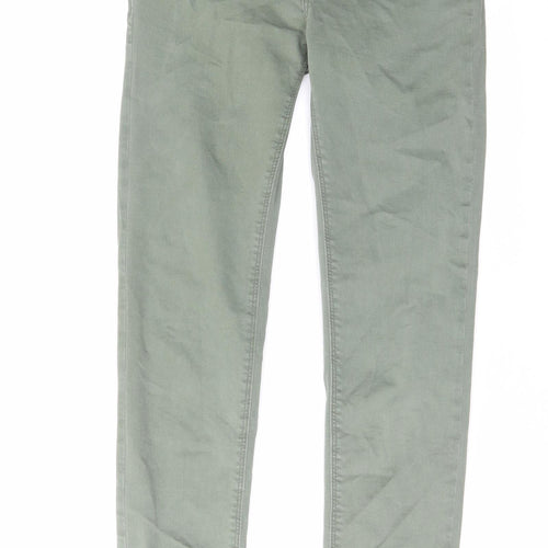 Denim & Co. Womens Green Cotton Skinny Jeans Size 6 L29 in Regular Zip