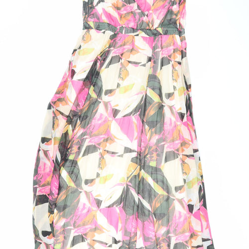 Changes By Together Womens Multicoloured Geometric Polyester Maxi Size 14 V-Neck Pullover