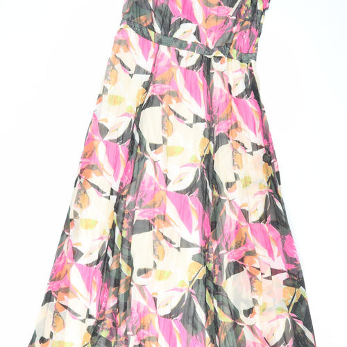 Changes By Together Womens Multicoloured Geometric Polyester Maxi Size 14 V-Neck Pullover