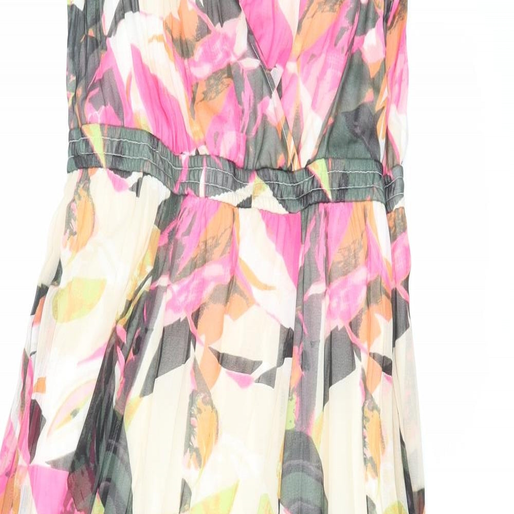 Changes By Together Womens Multicoloured Geometric Polyester Maxi Size 14 V-Neck Pullover