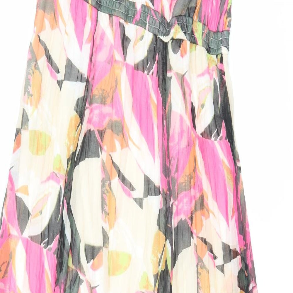 Changes By Together Womens Multicoloured Geometric Polyester Maxi Size 14 V-Neck Pullover