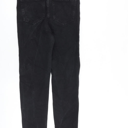 Marks and Spencer Womens Black Cotton Skinny Jeans Size 8 L27 in Regular Zip