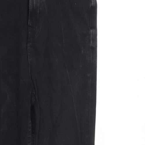 Marks and Spencer Womens Black Cotton Skinny Jeans Size 8 L27 in Regular Zip
