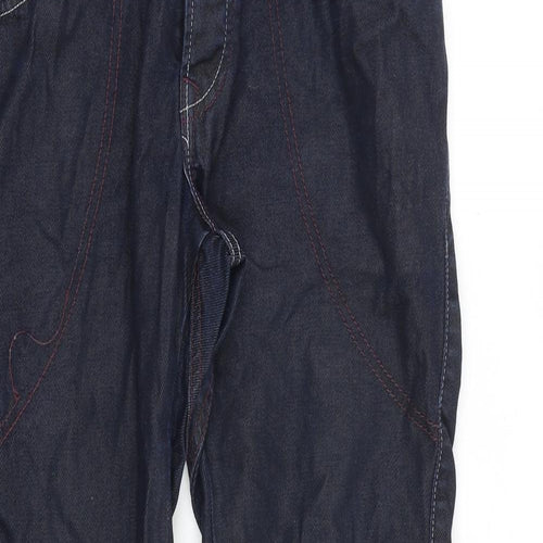 NEXT Mens Blue Cotton Tapered Jeans Size 32 in L28 in Regular Zip