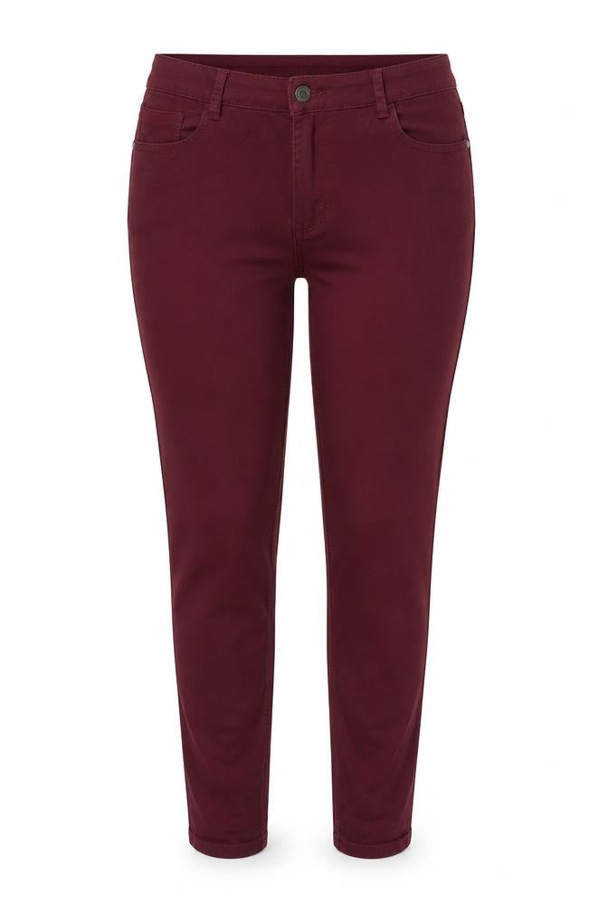 Debenhams Womens Red Cotton Skinny Jeans Size 12 L29 in Slim Zip