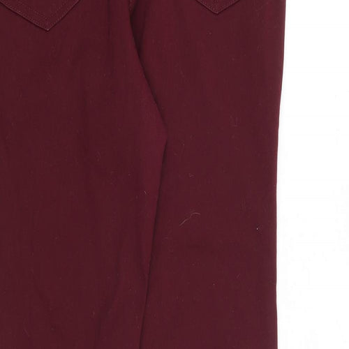 Debenhams Womens Red Cotton Skinny Jeans Size 12 L29 in Slim Zip