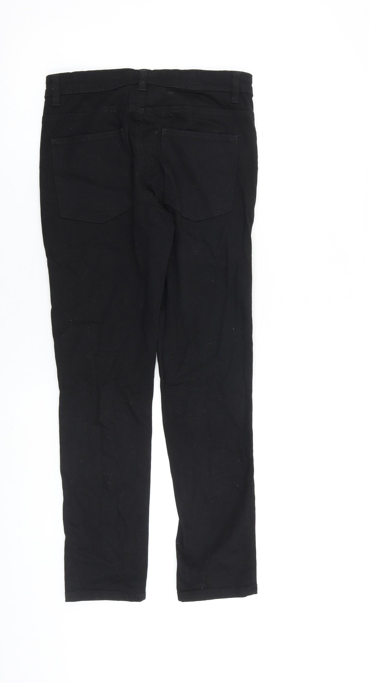 NEXT Boys Black Cotton Skinny Jeans Size 12 Years L26 in Regular Zip