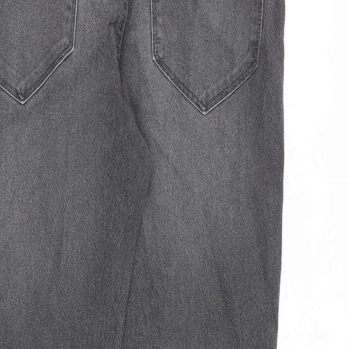 Everyday Mens Grey Cotton Straight Jeans Size 32 in L30 in Regular Zip