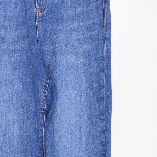 Dorothy Perkins Womens Blue Cotton Skinny Jeans Size 8 L27 in Slim Zip