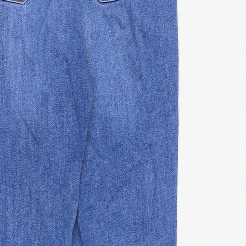 Dorothy Perkins Womens Blue Cotton Skinny Jeans Size 8 L27 in Slim Zip