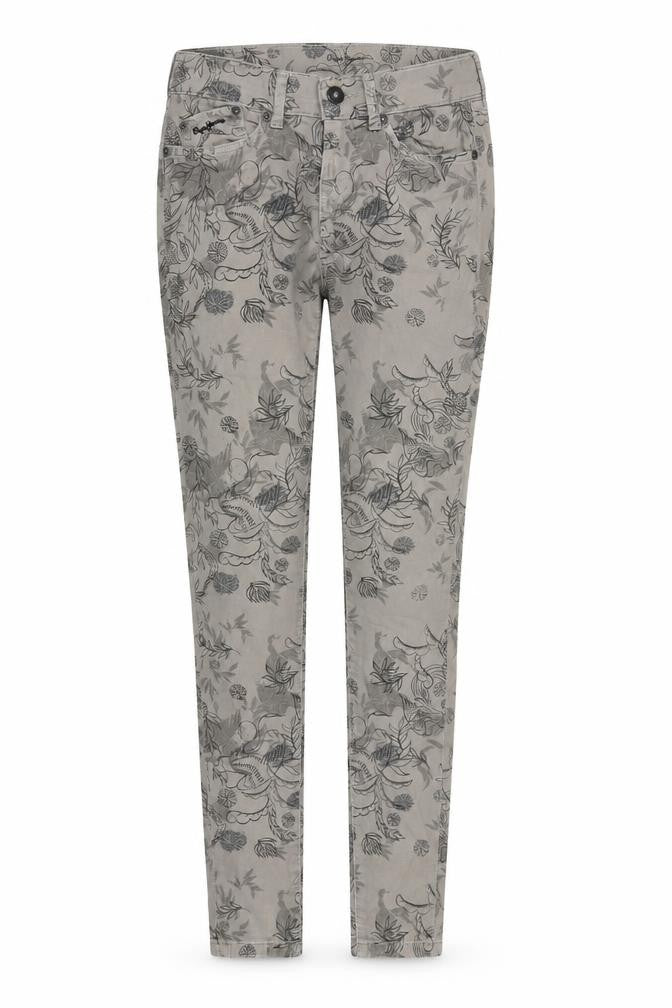 Pepe Jeans Womens Grey Floral Cotton Skinny Jeans Size 26 in L32 in Slim Zip