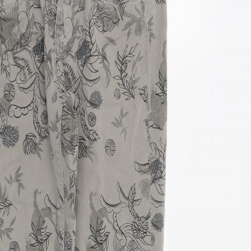 Pepe Jeans Womens Grey Floral Cotton Skinny Jeans Size 26 in L32 in Slim Zip