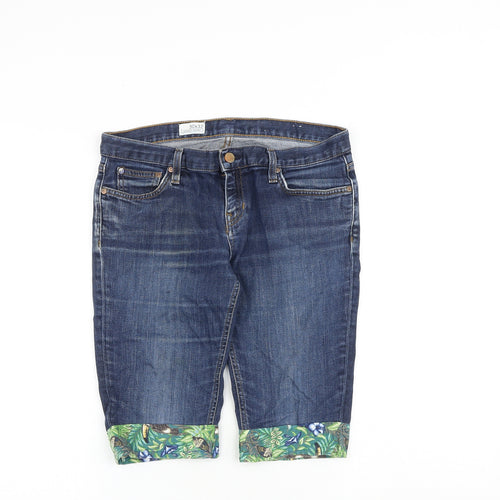 Gap Womens Blue Cotton Skimmer Shorts Size 30 in L12 in Regular Zip