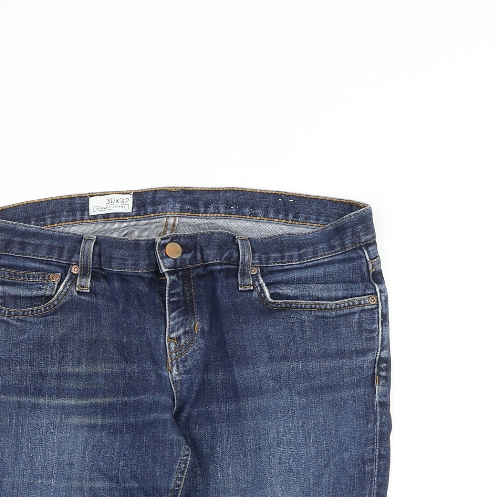 Gap Womens Blue Cotton Skimmer Shorts Size 30 in L12 in Regular Zip