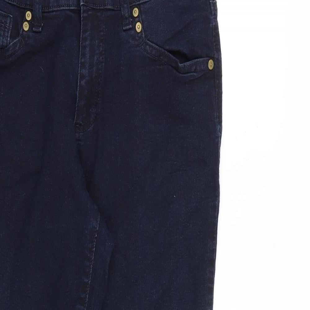 Dorothy Perkins Womens Blue Cotton Skinny Jeans Size 14 L28 in Slim Zip