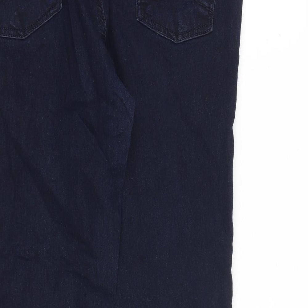 Dorothy Perkins Womens Blue Cotton Skinny Jeans Size 14 L28 in Slim Zip