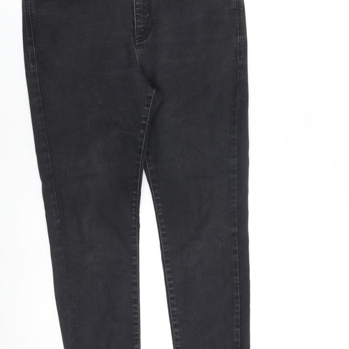 Autograph Womens Grey Cotton Skinny Jeans Size 14 L27 in Regular Zip