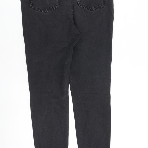 Autograph Womens Grey Cotton Skinny Jeans Size 14 L27 in Regular Zip