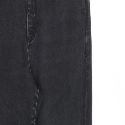 Autograph Womens Grey Cotton Skinny Jeans Size 14 L27 in Regular Zip