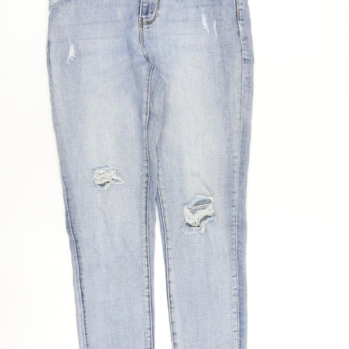 Toxik3 Womens Blue Cotton Skinny Jeans Size 8 L28 in Regular Zip