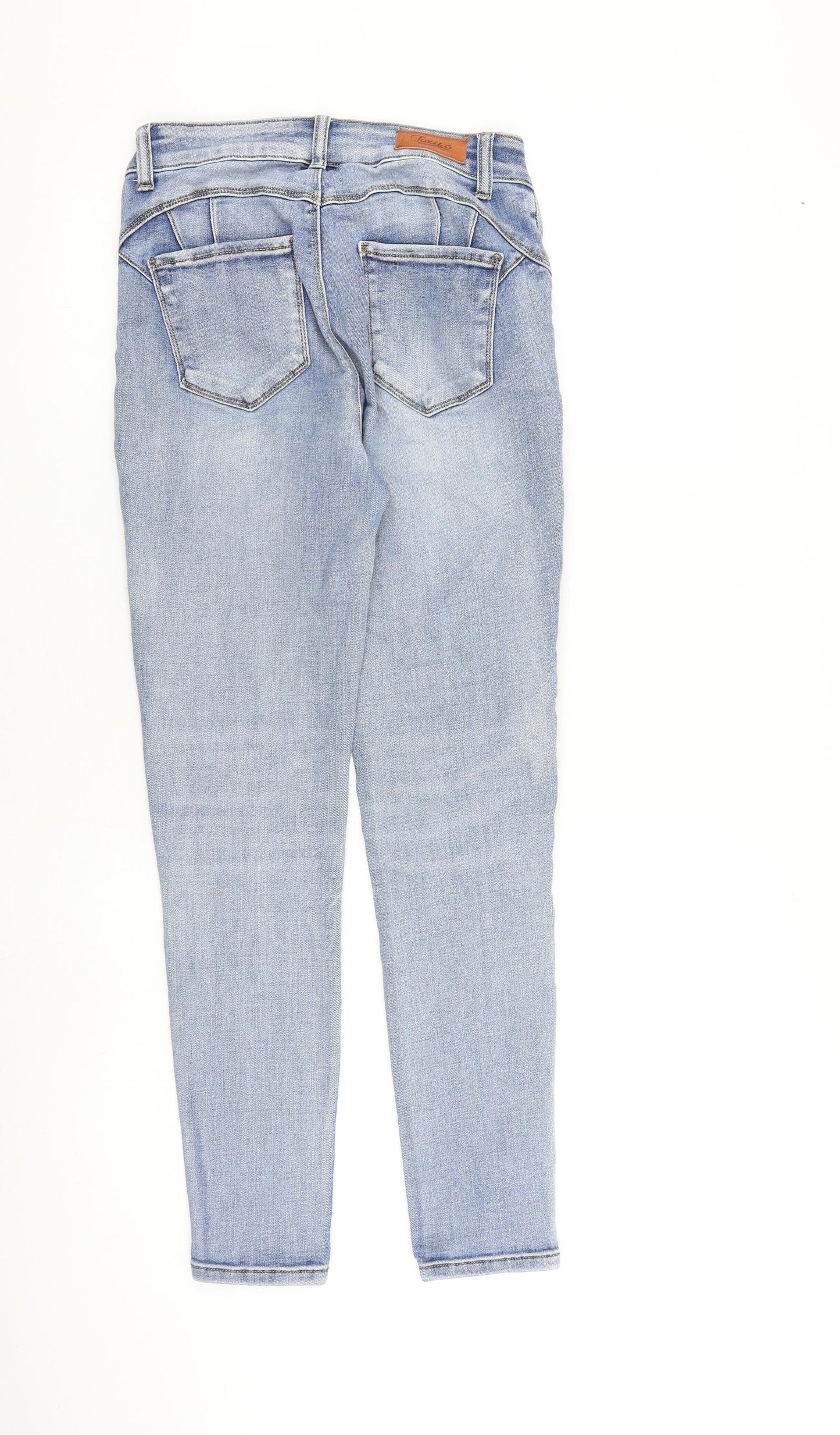 Toxik3 Womens Blue Cotton Skinny Jeans Size 8 L28 in Regular Zip
