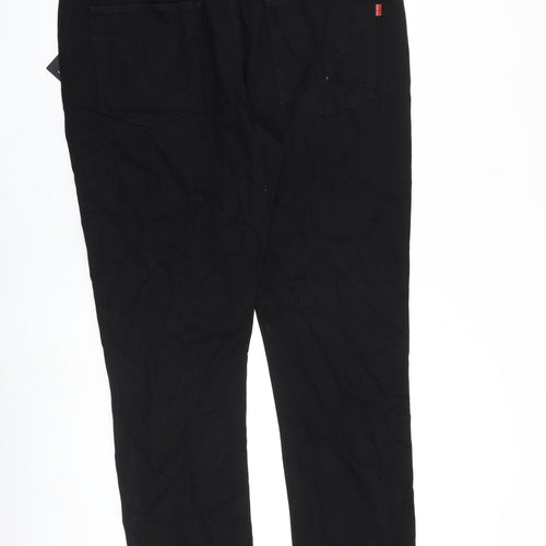 Pensy Mens Black Cotton Tapered Jeans Size 42 in L33 in Slim Zip