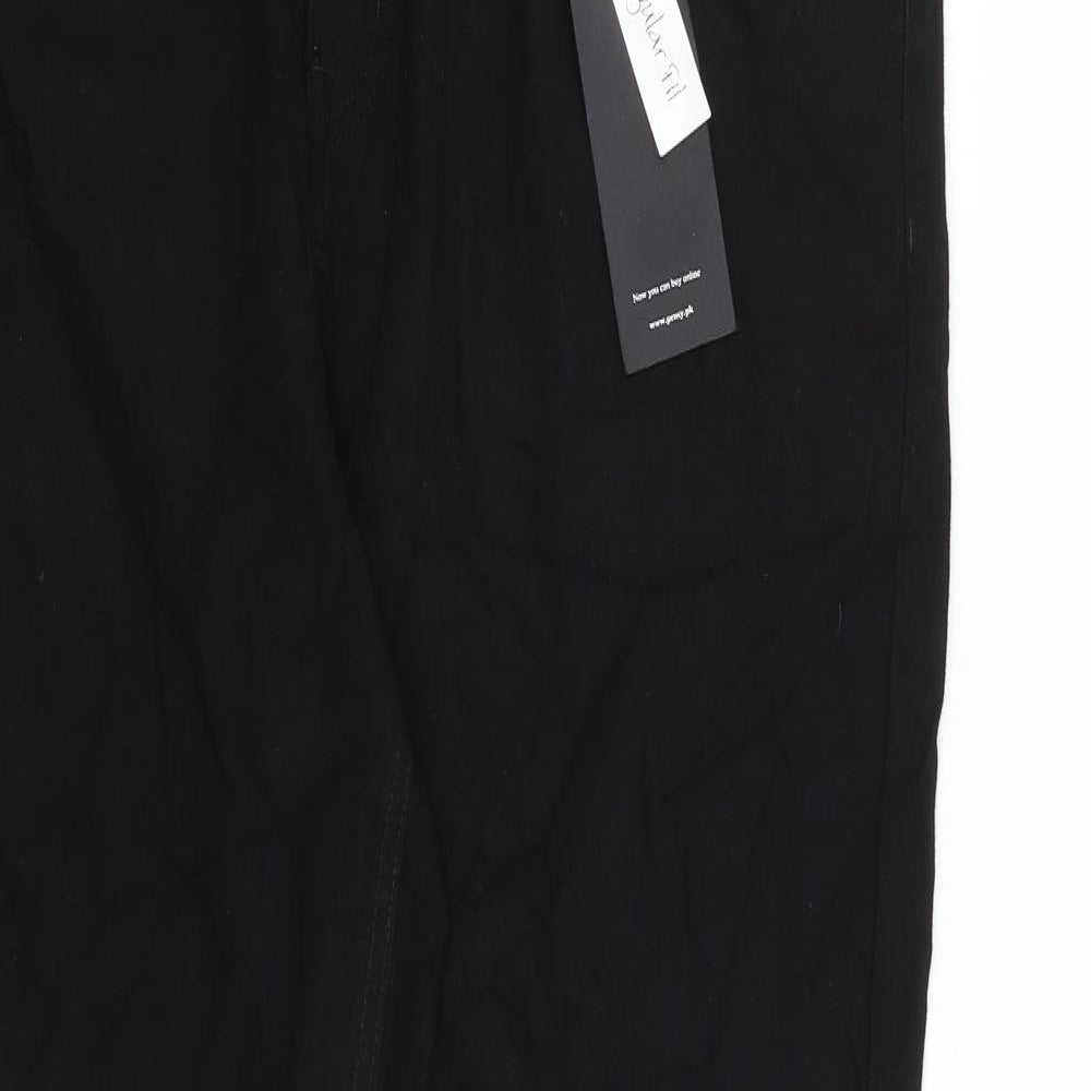Pensy Mens Black Cotton Tapered Jeans Size 42 in L33 in Slim Zip